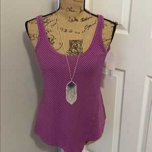 Bias stripe wrap tank